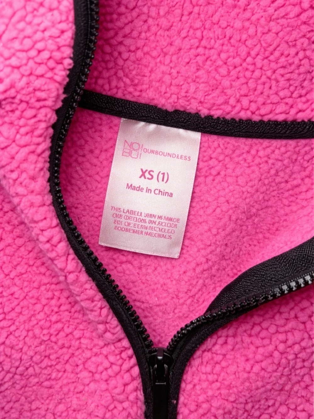 No Boundaries Pink Sherpa Pullover XS Fuzzy Quarter Zip Cozy Y2K Lounge Jacket - Picture 2 of 2